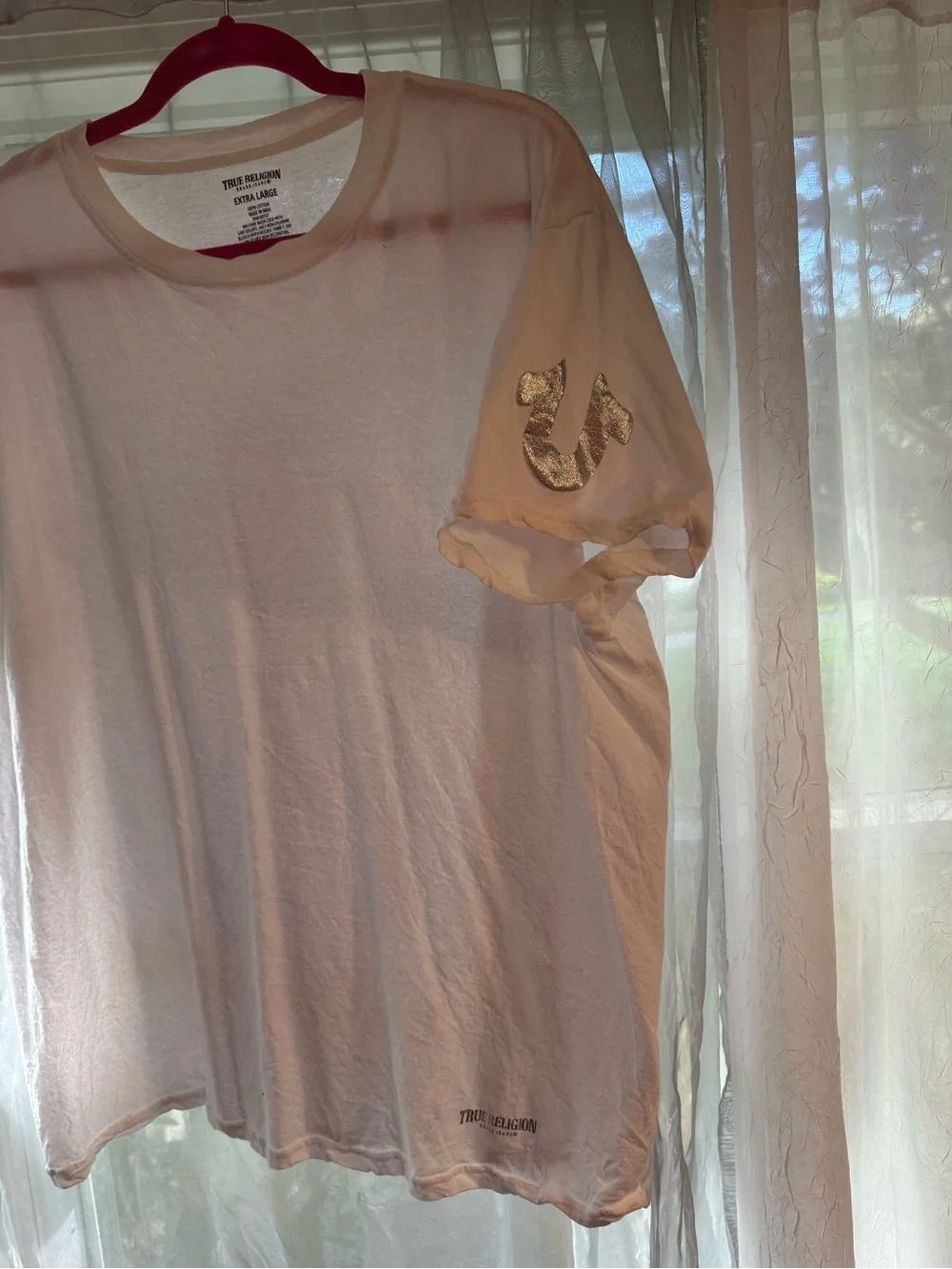 True Religion Men's White Short Sleeve Crew Tee